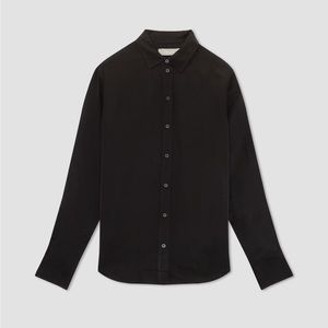 Everlane Satin Relaxed Shirt - black 0